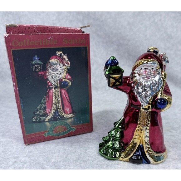 Christmas Fantasy Santa Collection Mercury Glass Santa Collectible Gift Figurine - Picture 2 of 8